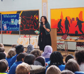 Popular author Cathy Cassidy offers expert advice & signs books at FHS