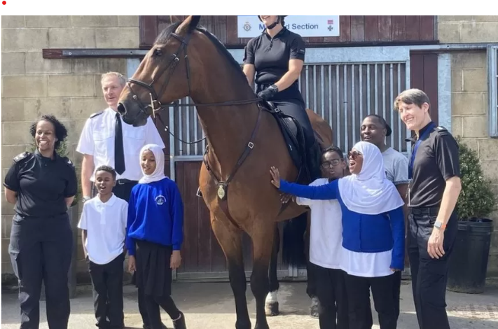 Cabot meets the horse being renamed to recognise the Bristol Bus Boycott’s pioneers