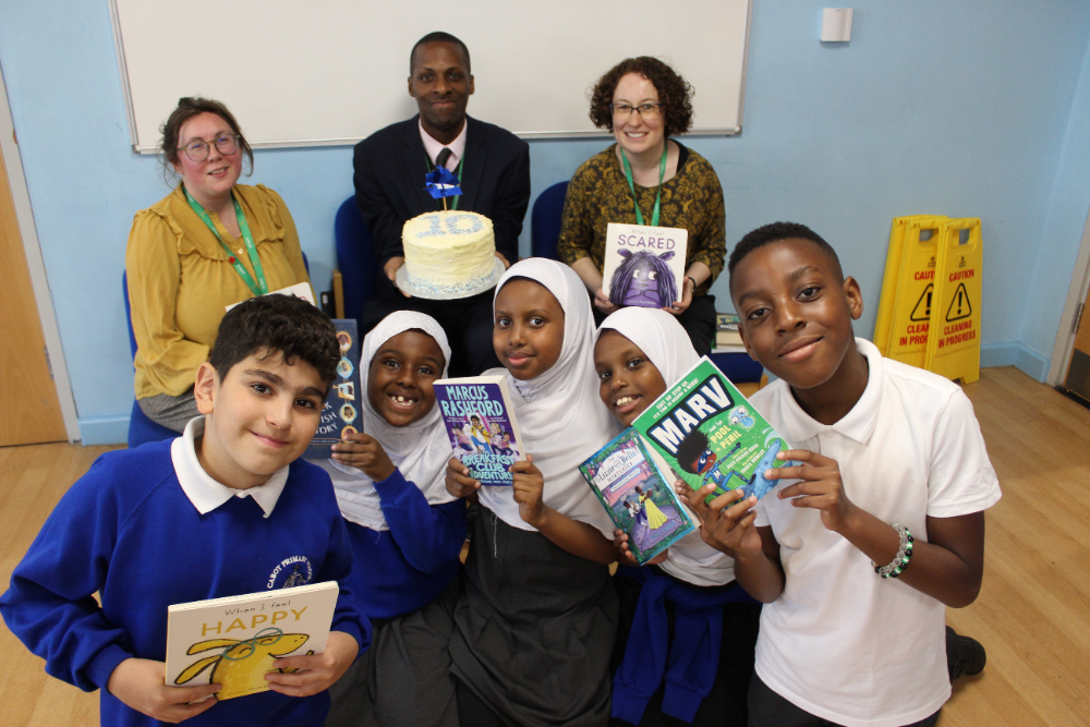 Award winning authors and illustrators visit Cabot Primary for celebration