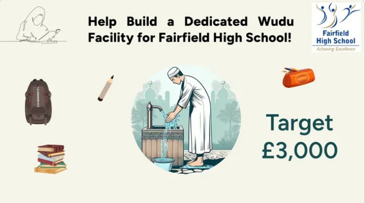 Fairfield High School: Wudu facility pledge receives overwhelming response